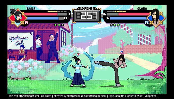 fighting game art mockup